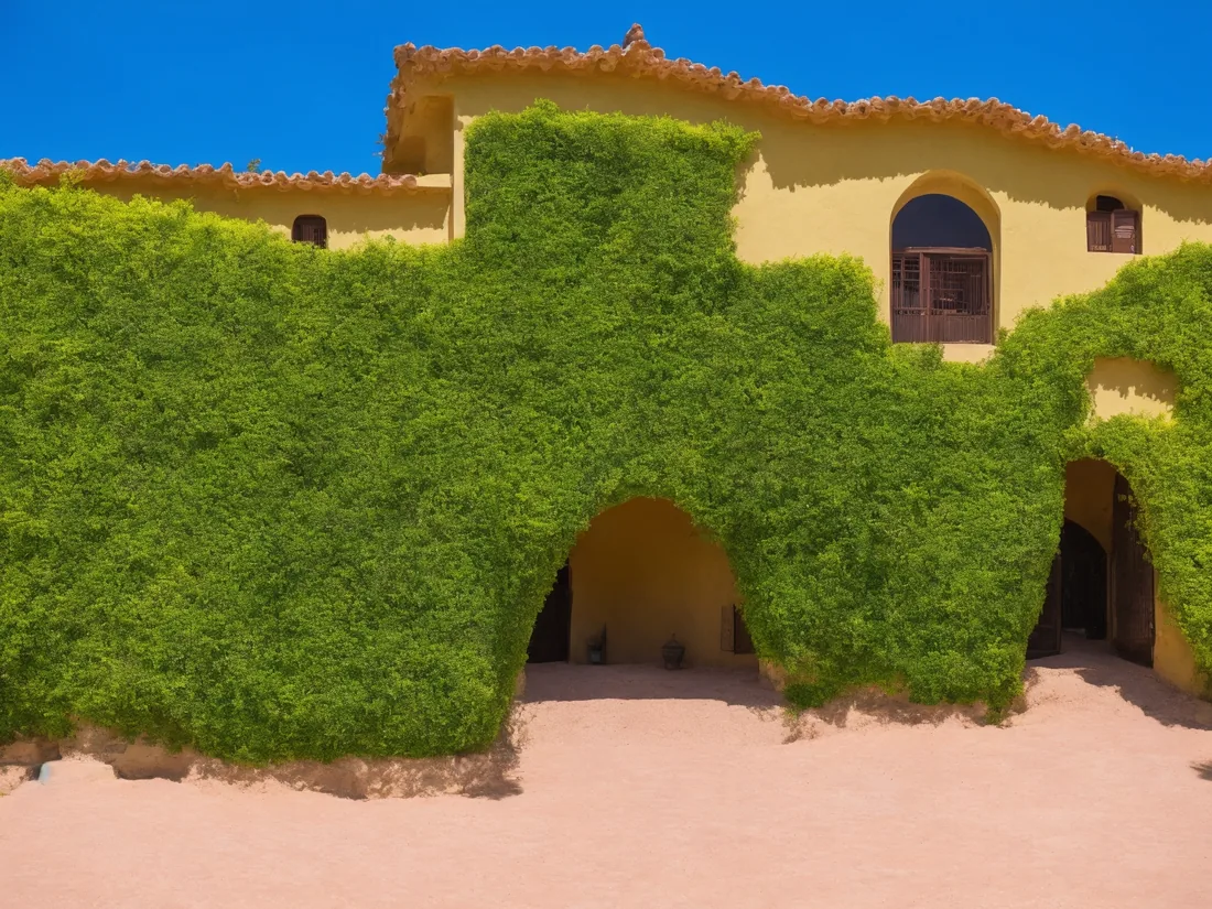 Welcoming estate glowing in soft golden-hour light